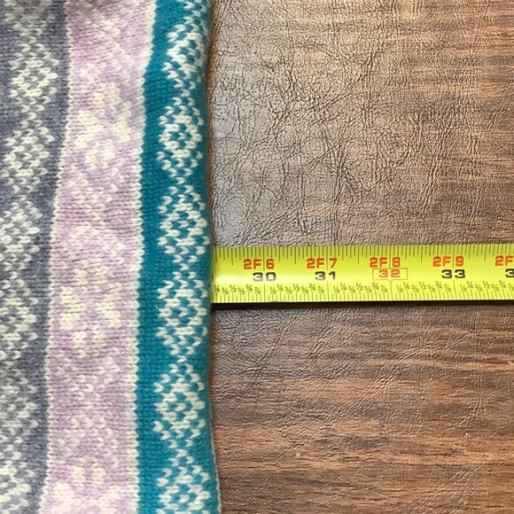 Gap Fair Isle Lambswool Blend Infinity Scarf Colorful Multicolor - Picture 5 of 6